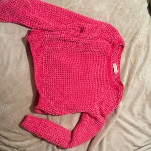 Altar'd State Vibrant Pink Crew Neck Sweater